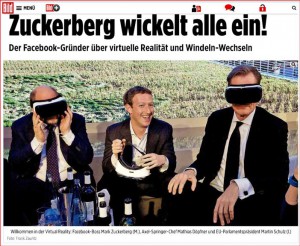 Zuckerberg-Besuch in Deutschland / Screenshot bild.de